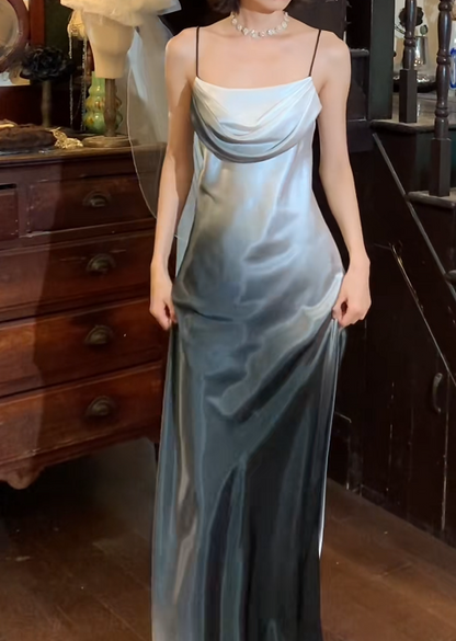 Charming Prom Dress Ombre Spaghetti Straps Gala Gown Evening Dress    D5270