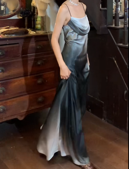 Charming Prom Dress Ombre Spaghetti Straps Gala Gown Evening Dress    D5270