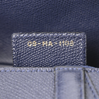 Grained Calfskin Saddle Bag Navy