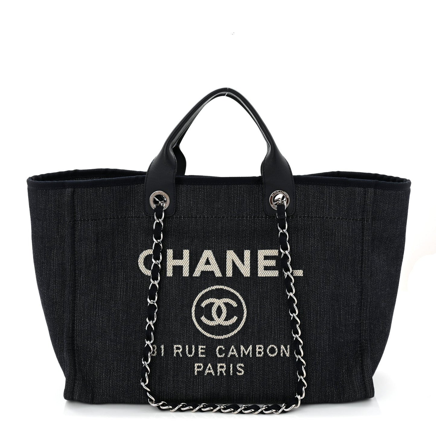 Denim Medium Deauville Tote Dark Blue