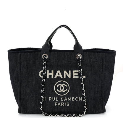 Denim Medium Deauville Tote Dark Blue