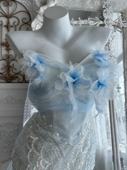 Charming Prom Dress Sweetheart Tulle Mermaid Gala Dress Evening Dress Formal Gown      D5400