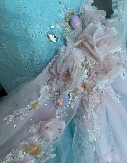 Charming Prom Dress One Shoulder Tulle Pleated Gala Dress Evening Dress Formal Gown      D5402