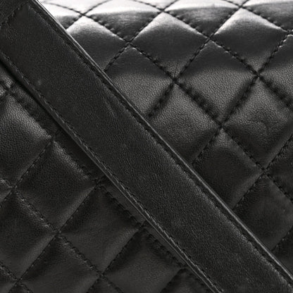 Lambskin Quilted Large Boy Flap Black