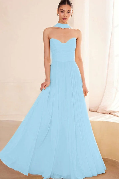 Graceful Yellow Sleeveless Strapless V-Neck Evening Dress With Scarf
