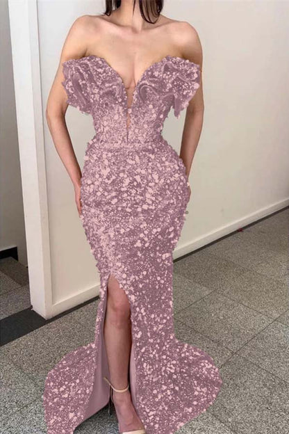 Gold Sequins Mermaid Evening Dress Sleeveless