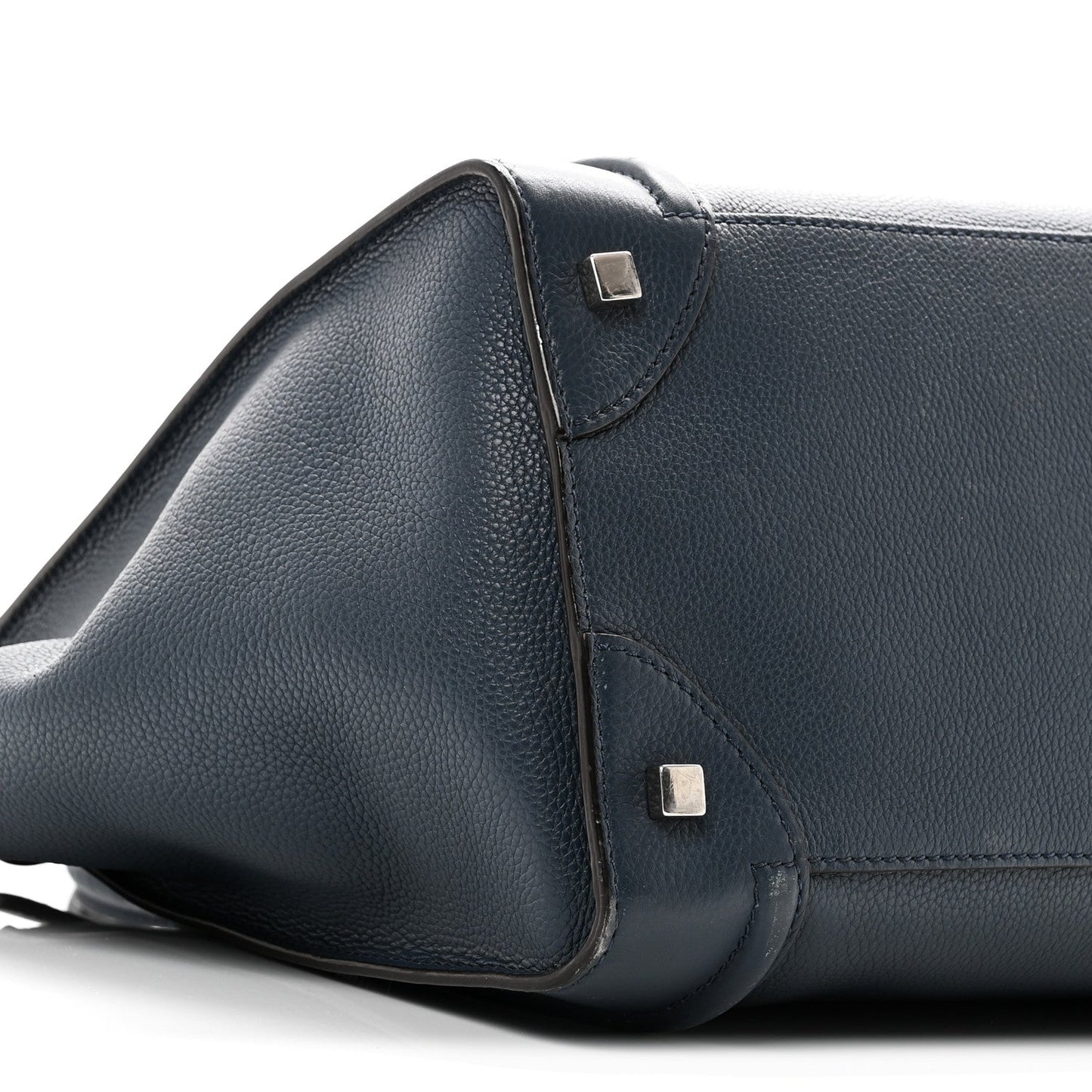 Drummed Calfskin Mini Luggage Slate
