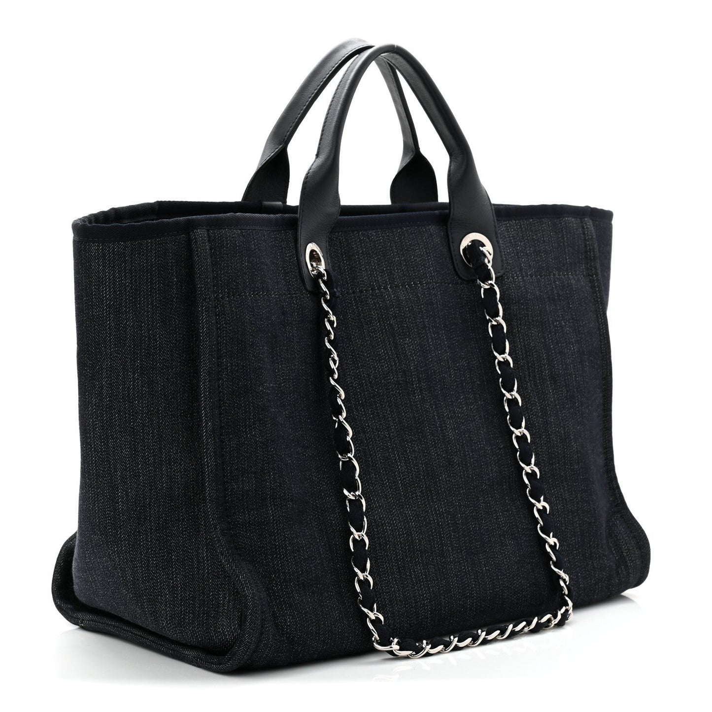 Denim Medium Deauville Tote Dark Blue