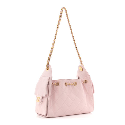 Caviar Quilted Mini Chanel 25 Handbag Light Pink