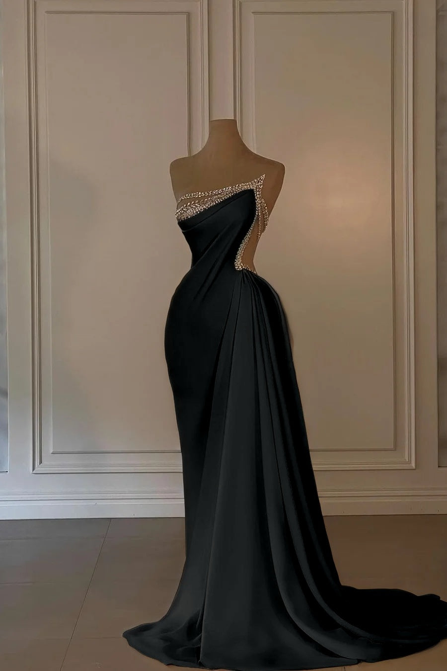 Fabulous Daffodil Asymmetric Sleeveless Ruched Patchwork Evening Dress