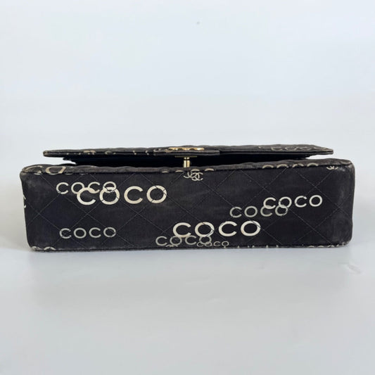 Chanel Coco Classic Double Flap Bag Quilted Canvas Medium
