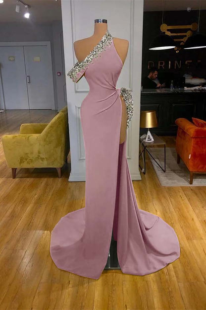 Mermaid Beadings Glorious Prom Dress Off-The-Shoulder With Slit