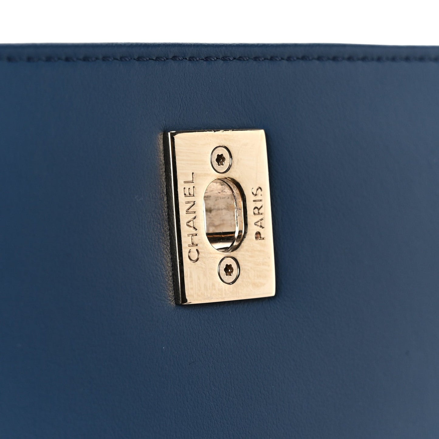 Caviar Quilted Small Business Affinity Flap Blue