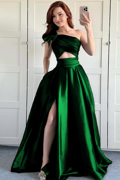Sleeveless Asymmetric A-Line Beads Prom Dress