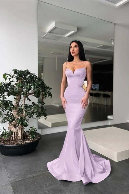 Long Mermaid Prom Dress Spaghetti-Straps