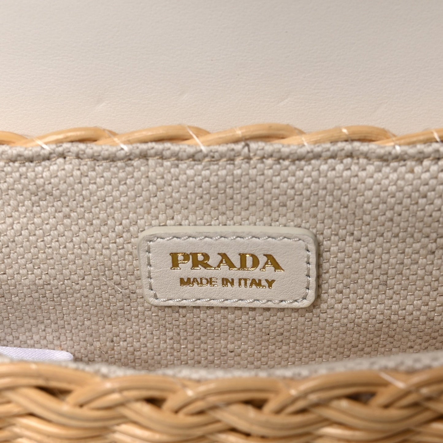 Midollino City Calfskin Mini Bag Naturale White