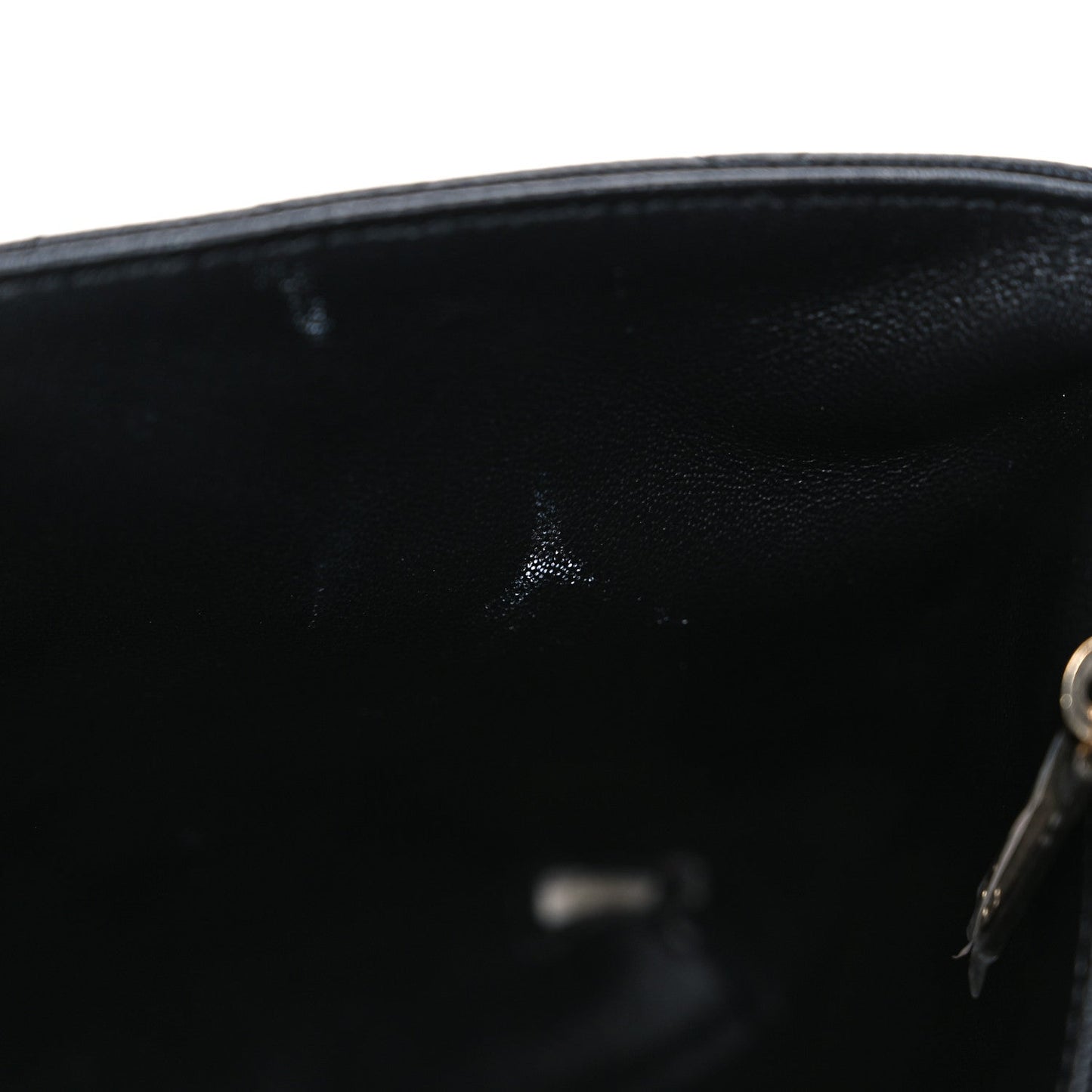 Caviar Quilted Flap Clutch Black