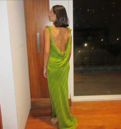 Unique Print Backless Long Prom Dress Elegant Evening Dress SH1538