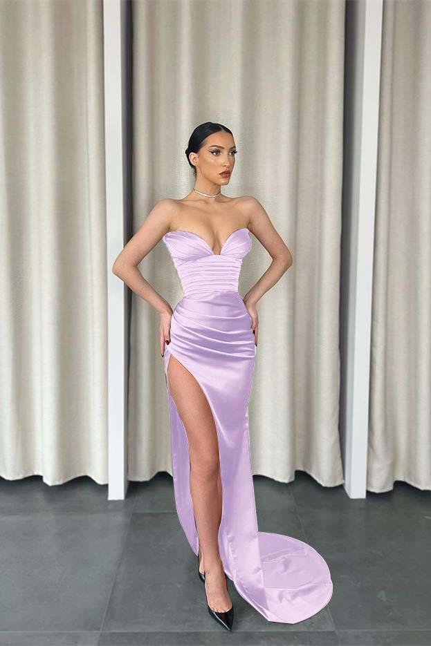 Mermaid Dark Green Sweetheart Prom Dress Slit