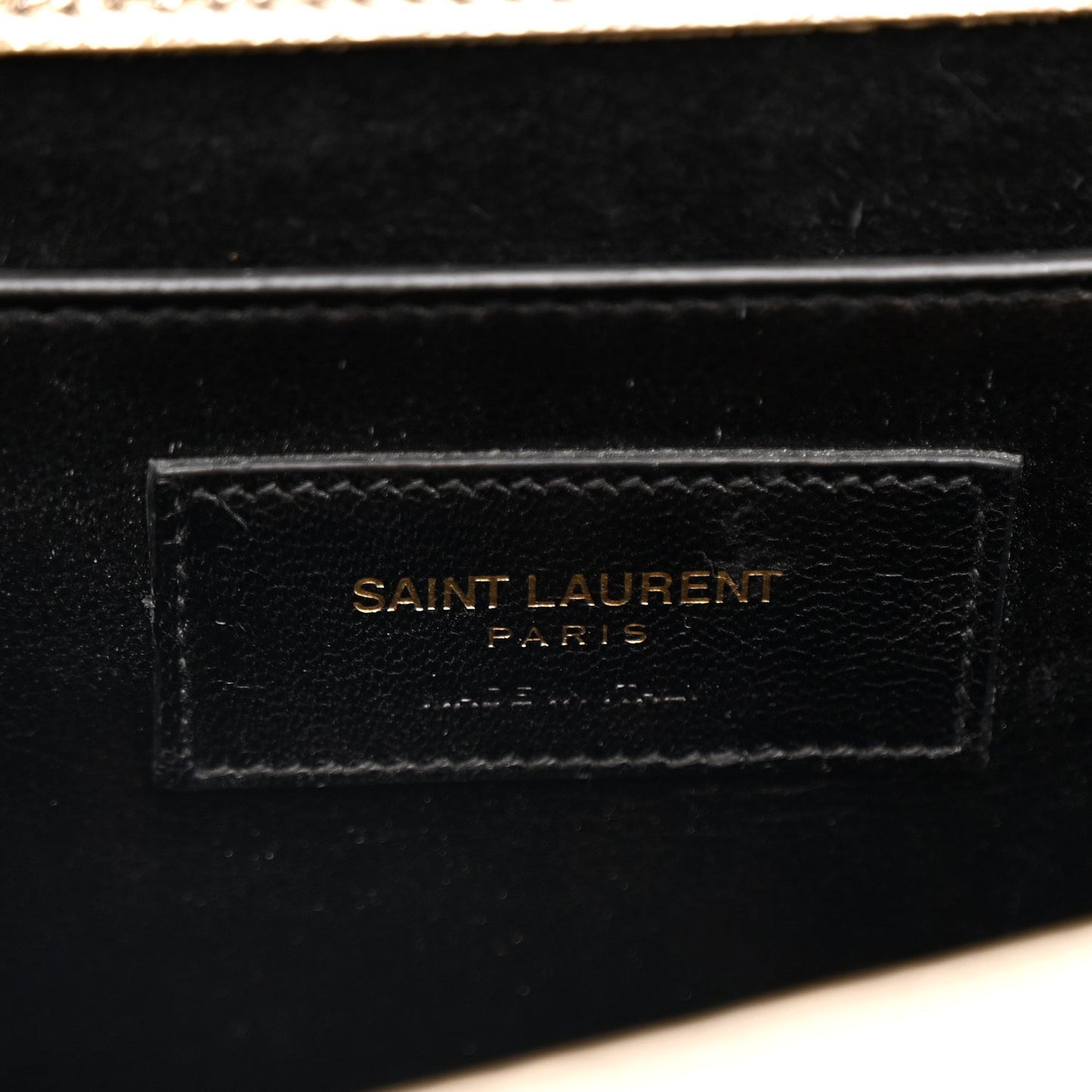 Metallic Textured Calfskin Classic Monogram Cassandre Clutch Pale Gold