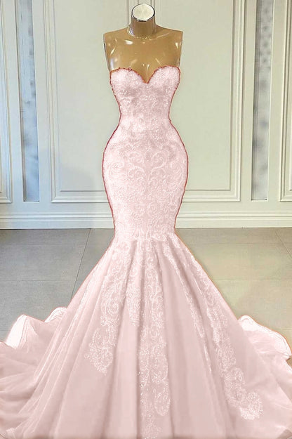 Sweetheart Red Sleeveless Mermaid Prom Dress With Beadings