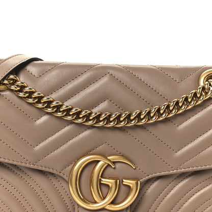 Calfskin Matelasse Small GG Marmont Shoulder Bag Porcelain Rose