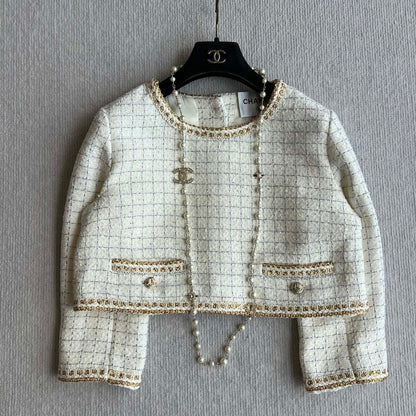 CC 25 Two-way Jacket White Wool Silk