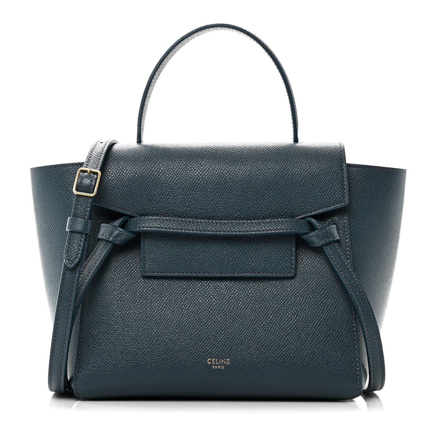 Grained Calfskin Nano Belt Bag Abyss Blue