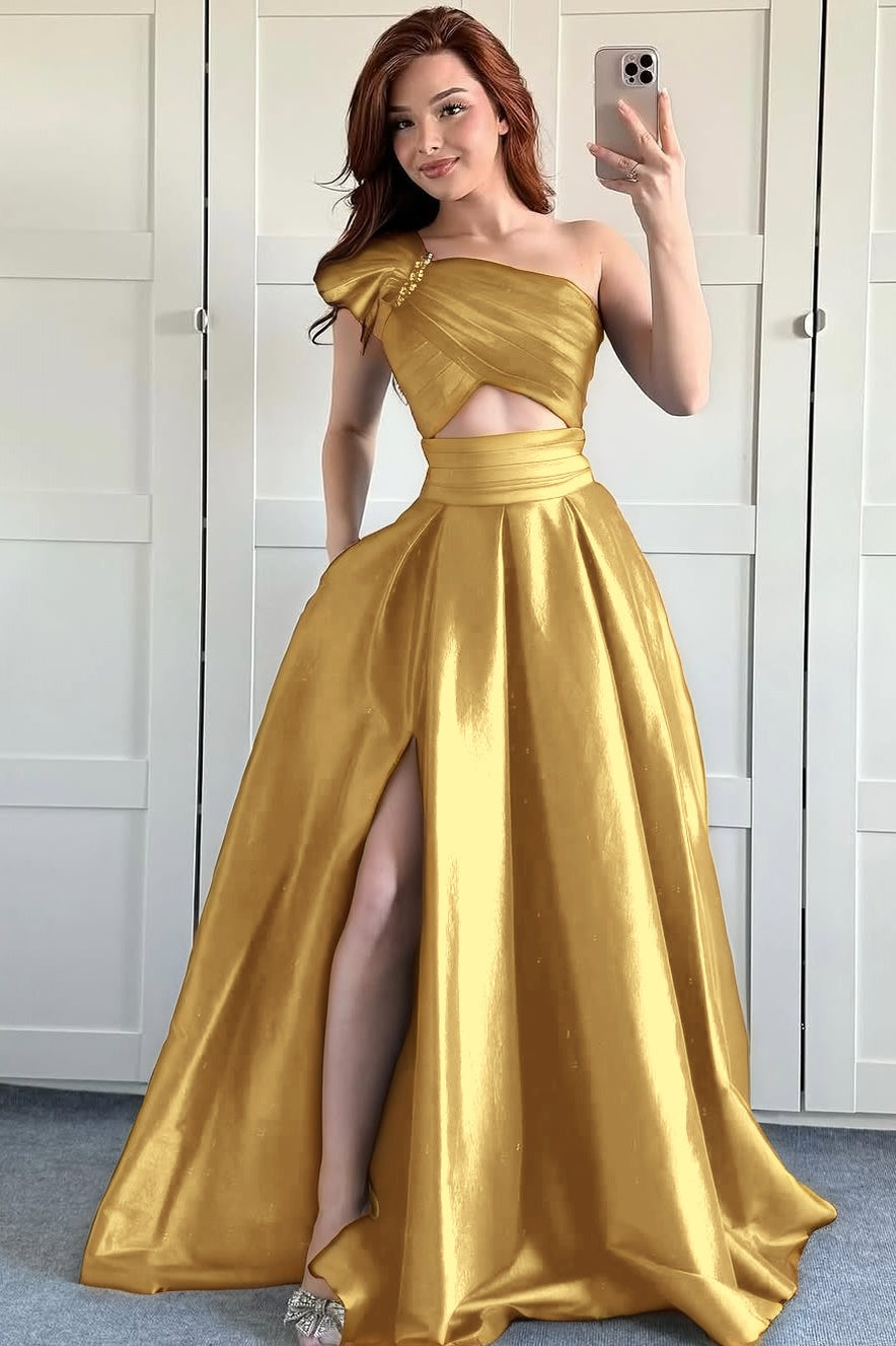 Sleeveless Asymmetric A-Line Beads Prom Dress