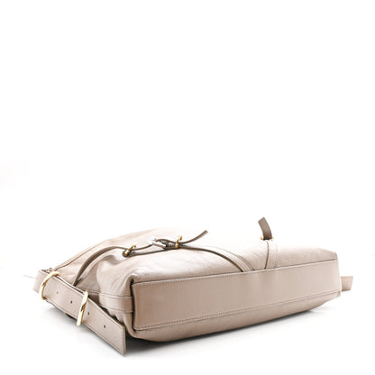 Tumbled Calfskin Medium Voyou Bag Taupe