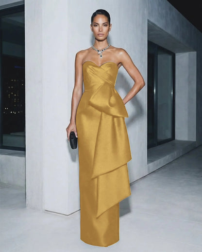 Elegant Sweetheart Sleeveless Evening Dress Floor Length Sheath