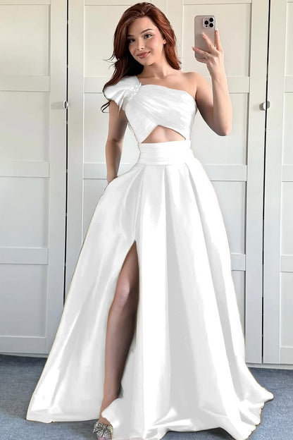 Sleeveless Asymmetric A-Line Beads Prom Dress