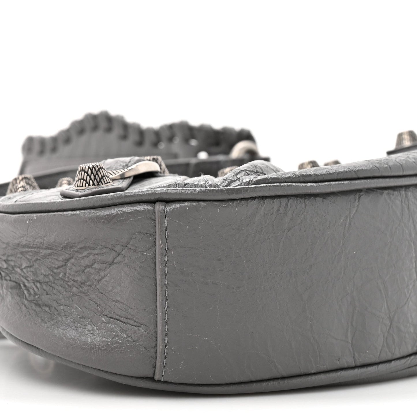Agneau Arena Le Cagole Shoulder Bag XS Dark Grey