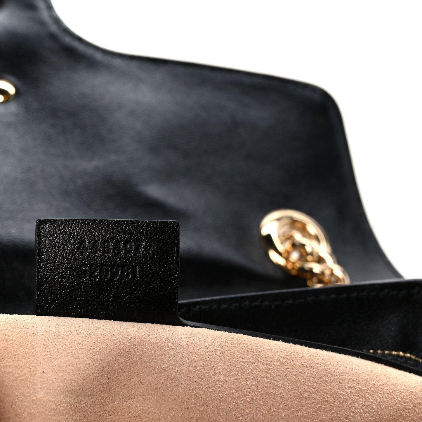 Monogram Matelasse Diagonal Small GG Marmont Shoulder Bag Beige Black