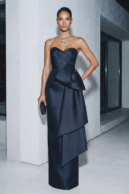 Elegant Sweetheart Sleeveless Evening Dress Floor Length Sheath