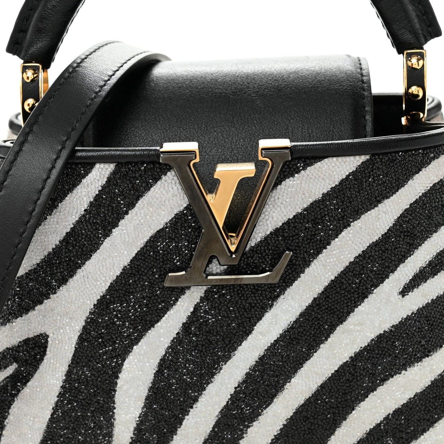 Swarovski Calfskin Capucines Mini Zebra