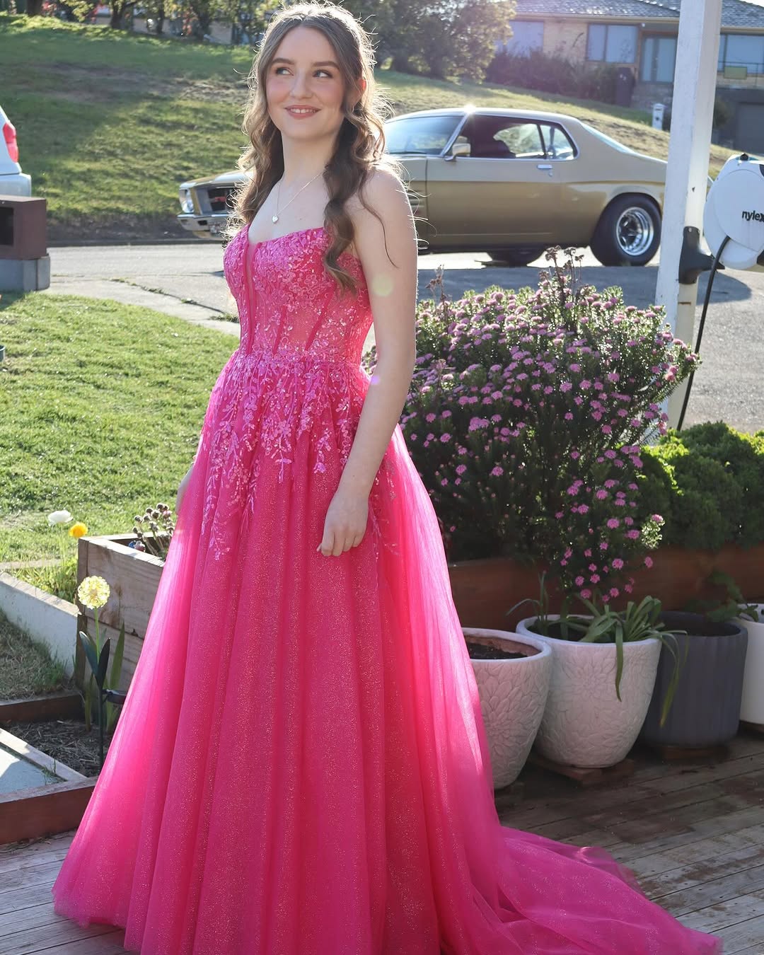 Sleeveless Spaghetti Straps Sweetheart A-Line Sequins Prom Dress