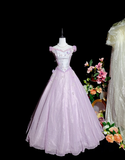Beautiful Off The Shoulder Birthday Quinceanera Dress Purple Tulle Sequin Appliques Ball Gown Sweet 16 Dress D2376