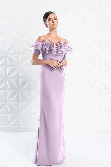 Graceful Off-the-shoulder Blue Slimming Sleeveless Evening Dress