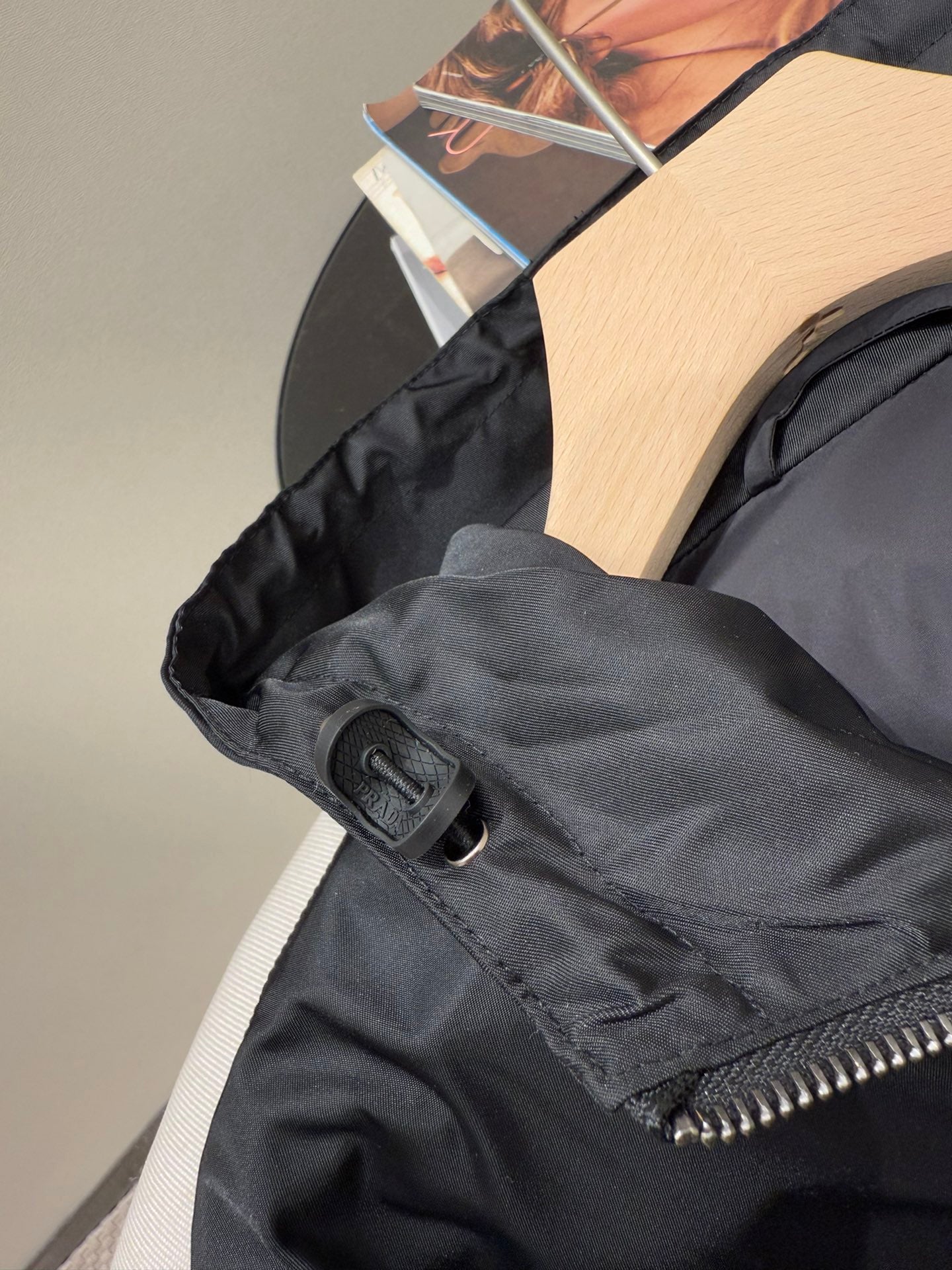 Prada 25 Hooded Jacket Black Polyamide