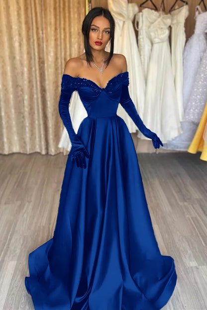 Black Sweetheart Evening Dress A Line With Appliques
