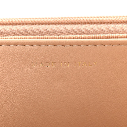 Caviar Quilted Wallet on Chain WOC Beige