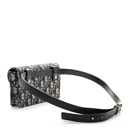 Oblique Saddle Belt Bag Blue