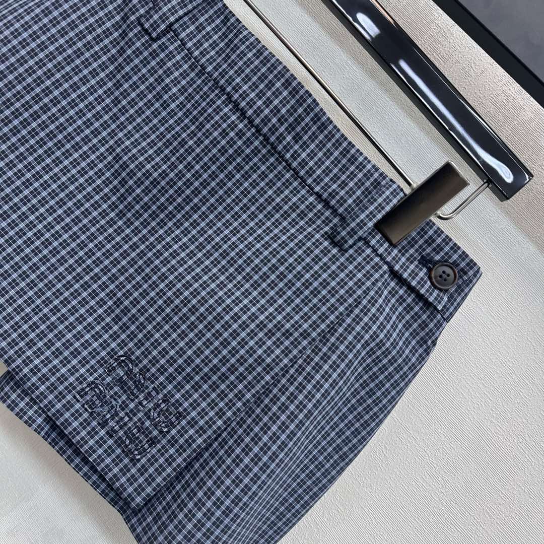 Miu Mini Skort Navy Blue Polyester Blend 349767