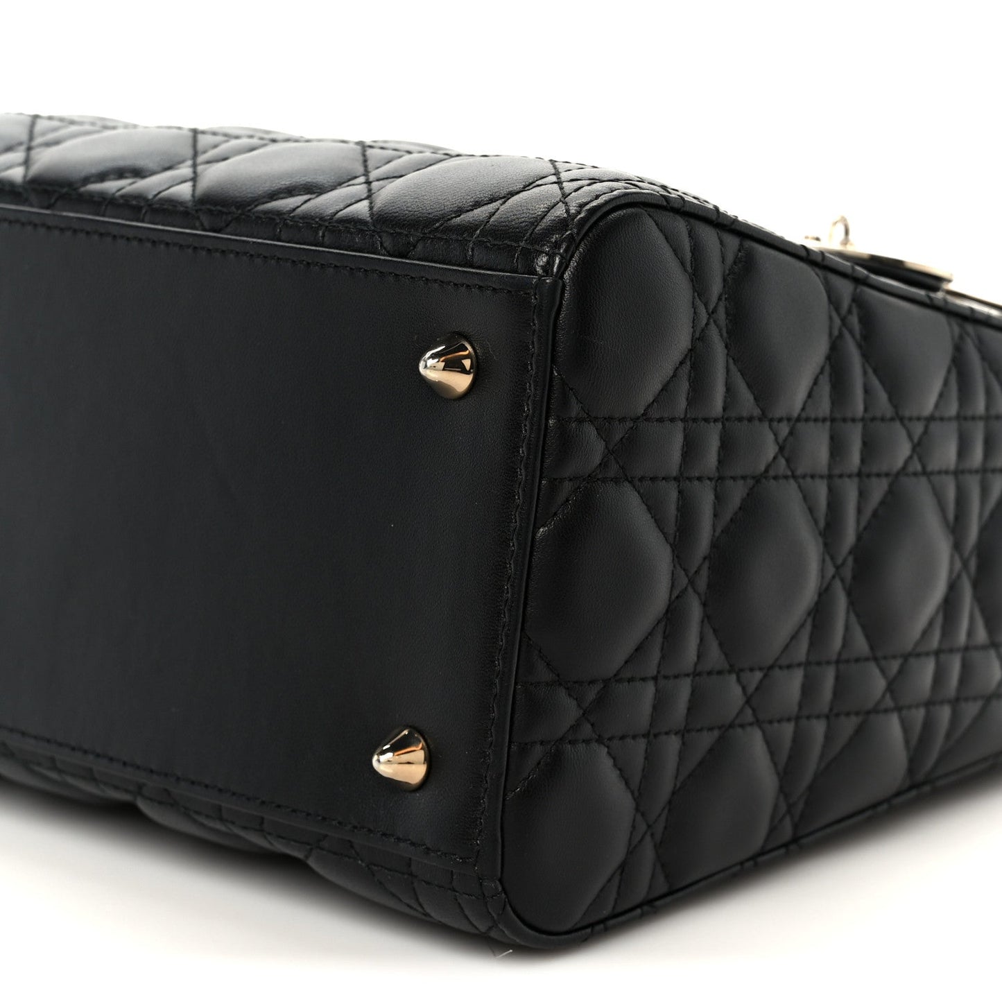 Lambskin Cannage Medium Lady Dior Black