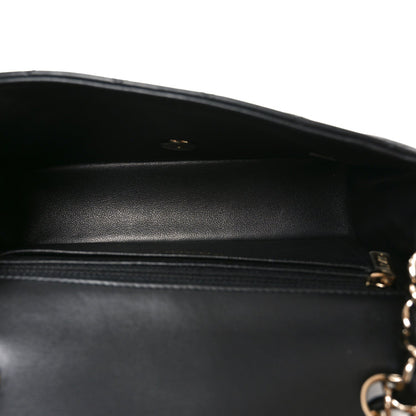 Lambskin Quilted Mini Rectangular Flap Black