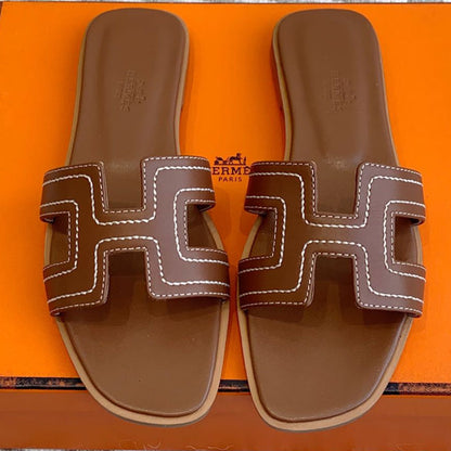 HM Oran Sandal Brown Sheepskin 291396