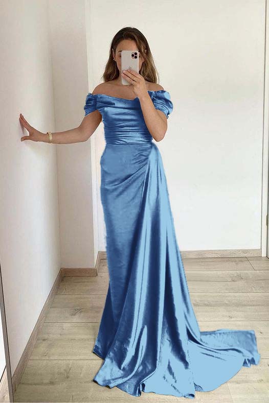 Off-The-Shoulder Mermaid Strapless Prom Dress With Ruffles Online
