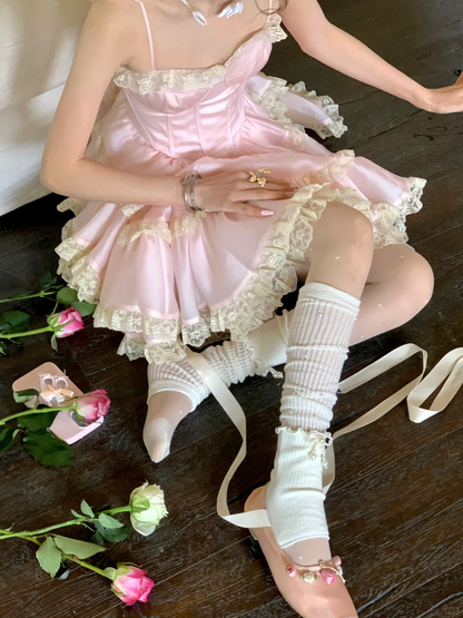 Cute Pink Sweetheart Princess Style Tiered A-Line Design Spaghetti Strap Short 18th Birthday Party Dress Homecoming Dress D1722