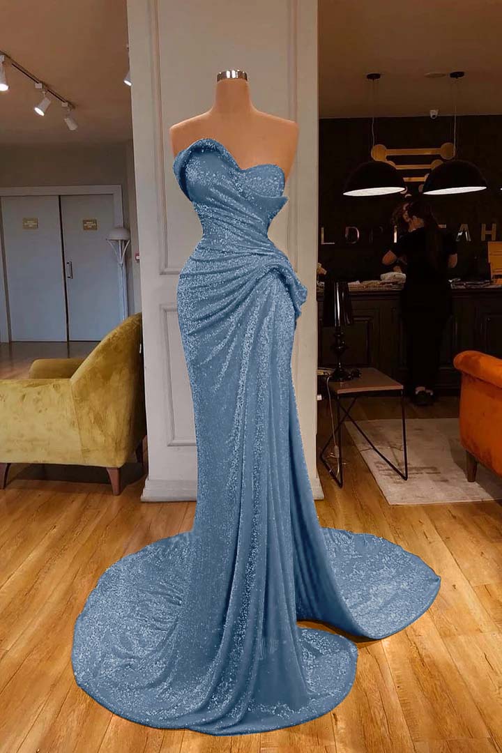 Sweetheart Mermaid Prom Dress Red With Sequins